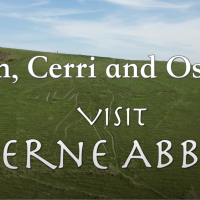 Damh, Cerri and Oscar visit the Cerne Abbas Giant